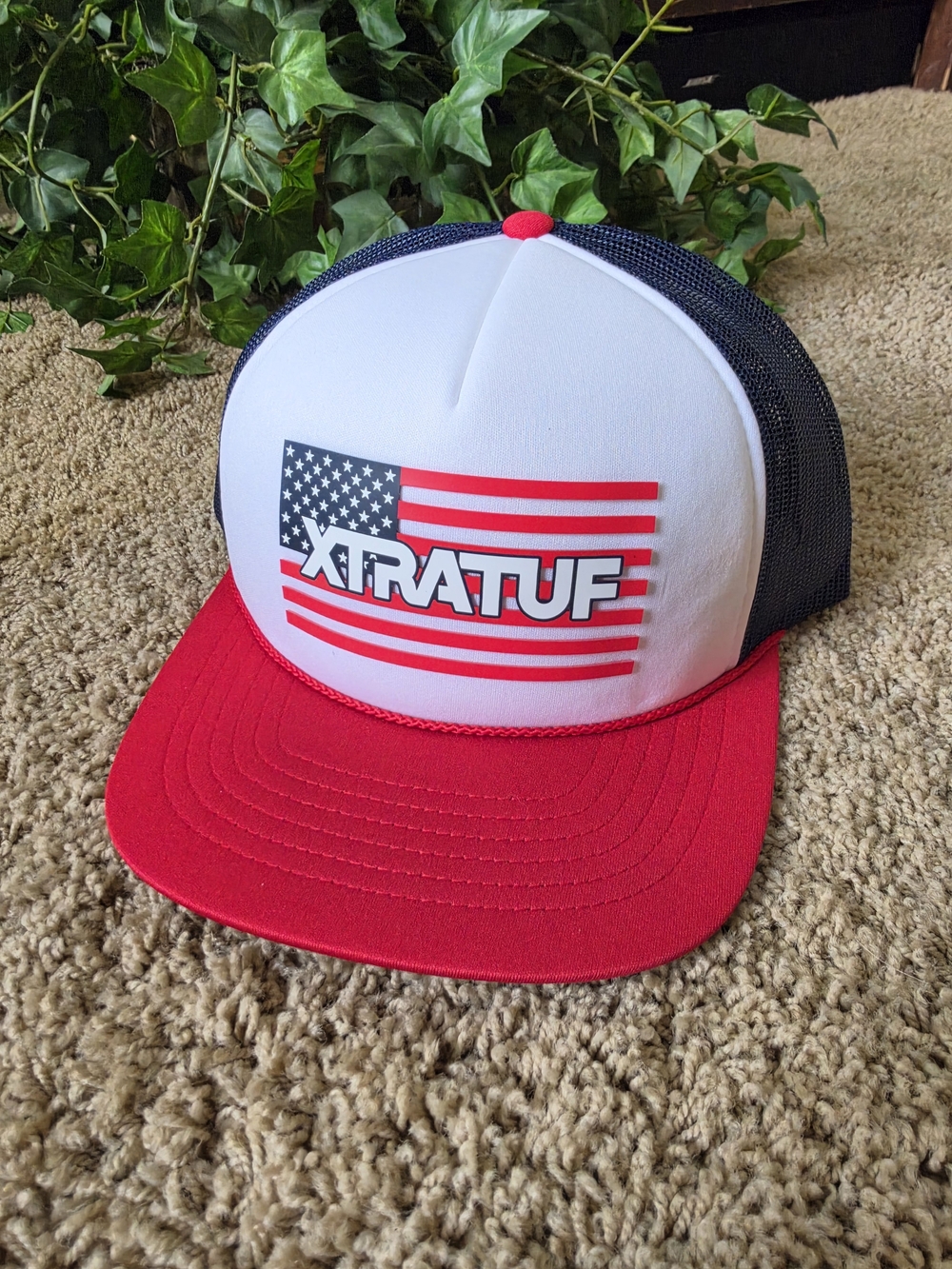 XTRATUF Men's Red, White & Navy Trucker Hat